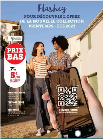Hyper U Debardeur femme, pantalon femme, robe femme offre