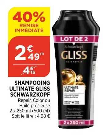 Bi1 Shampooing ultimate gliss offre