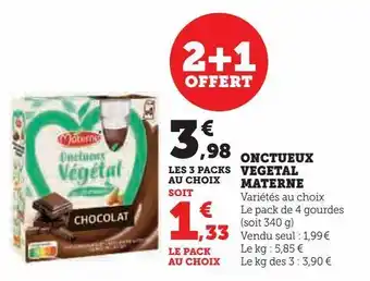 Hyper U Onctueux vegetal materne offre