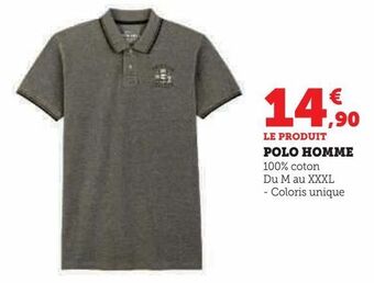 Hyper U Polo homme offre