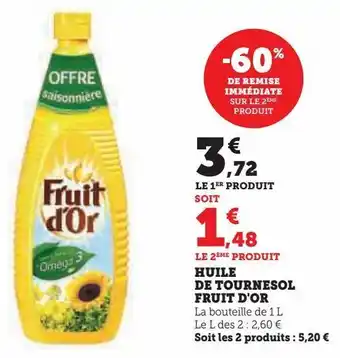 Huile de tournesol fruit d'or