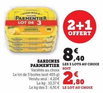 Hyper U Sardines parmentier offre
