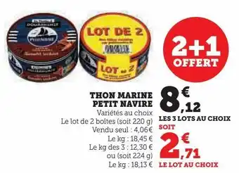 Hyper U Thon marine petit navire offre