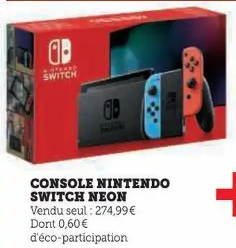 Hyper U Console nintendo switch neon offre