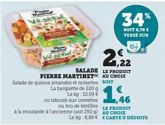 Hyper U Salade pierre martinet offre