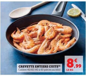 Hyper U Crevette entiere cuite offre