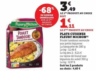 Hyper U Plats cuisines fleury michon offre