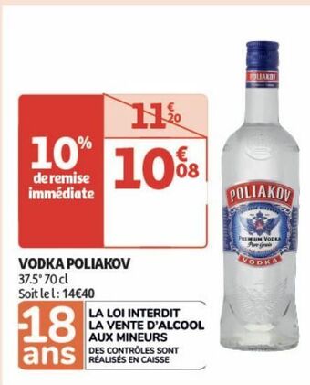 Auchan Supermarché Vodka poliakov offre
