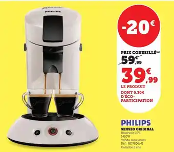 Hyper U Senseo original philips offre