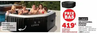 Hyper U Spa octogonal sumatra 6 places lumix offre