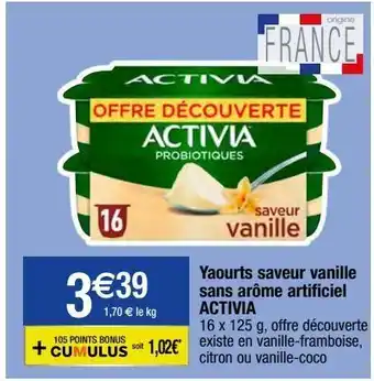 Migros Yaourt activia offre