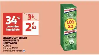 Chewing gum 2fresh menthe verte hollywood