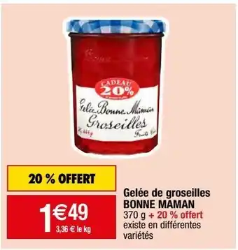 Migros Confiture bonne maman offre