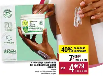Migros Crème pour le corps garnier offre