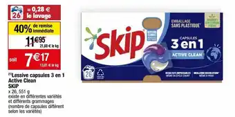 Migros Lessive en capsules skip offre