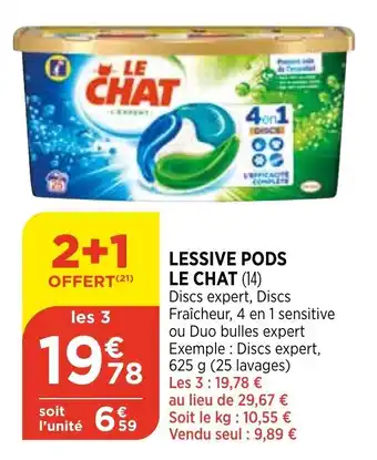 Bi1 Lessive pods le chat offre