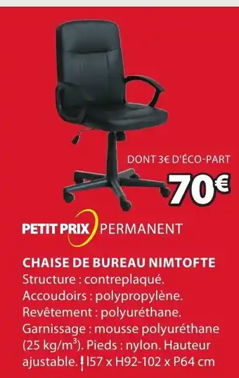 JYSK Chaise de bureau nimtofte offre