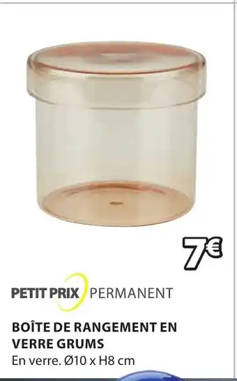 JYSK Boite de rangement en verre grums offre