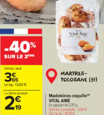 Carrefour Market Madeleines coquille offre
