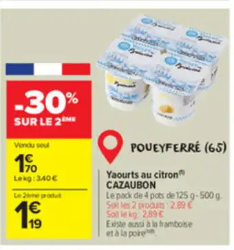 Carrefour Market Yaourts au citron offre