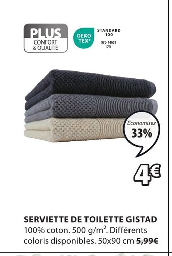 JYSK Serviette De Toilette Gistad offre
