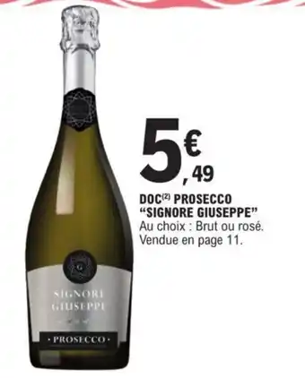 E.Leclerc Doc Prosecco "Signore Giuseppe" offre