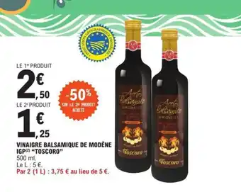 E.Leclerc Vinaigre Balsamique De Modene IGP "Toscoro" offre