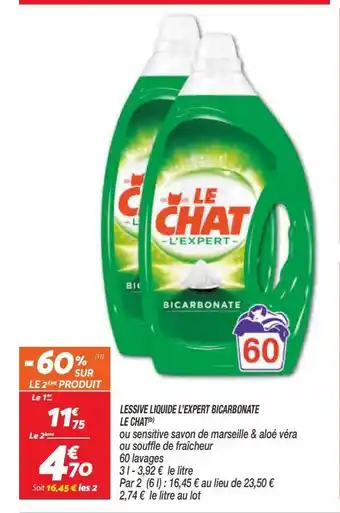Netto Lessive liquide l`expert bicarbonate le chat offre