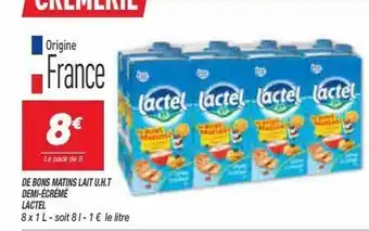 Netto De bons matins lait u.h.t. demi-ecreme lactel offre