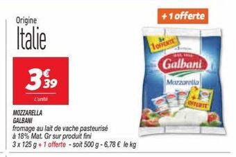 Netto Mozzarella galbani offre