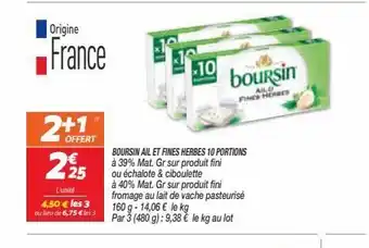 Netto Boursin ail et fines herbes 10 portions offre