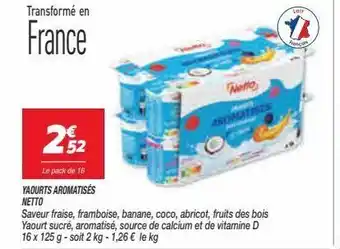 Netto Yaourts aromatises netto offre
