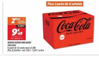 Netto Boisson gazeuse sans sucres coca cola offre