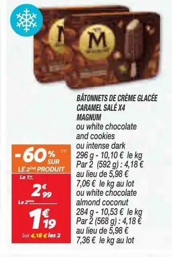 Netto Batonnets de creme glacee caramel sale x4 magnum offre