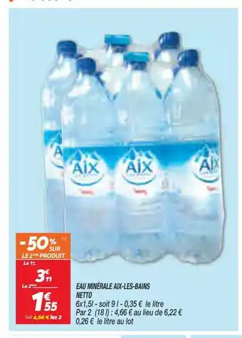 Netto Eau minerale aix-les-bains netto offre