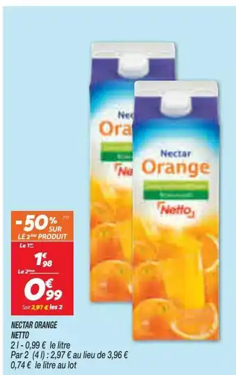 Netto Nectar orange netto offre