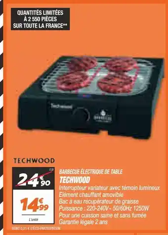 Netto Barbecue electrique de table techwood offre