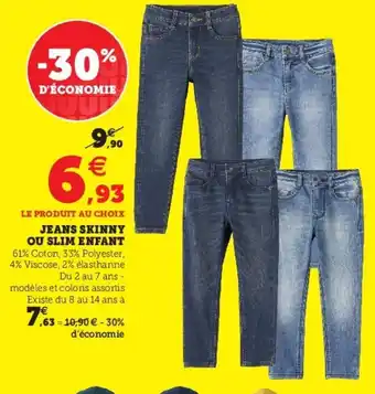 Jeans Skinny ou Slim Enfant