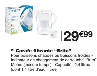 Monoprix Brita carafe filtrante offre