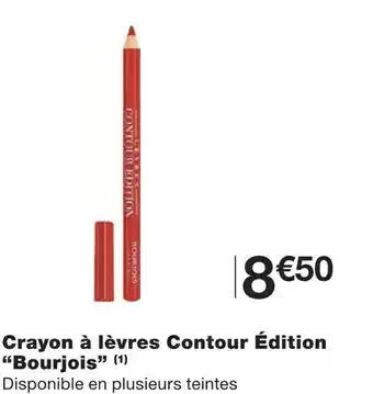 Monoprix Bourjois crayon à lèvres contour édition offre