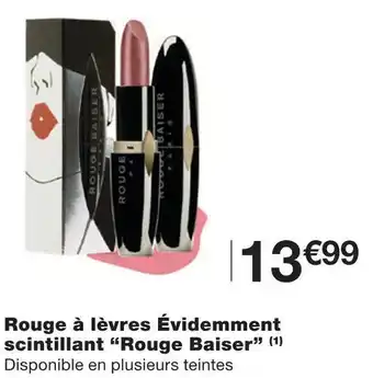 Monoprix Rouge baiser rouge à lèvres évidemment scintillant offre