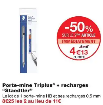 Staedtler porte-mine triplus + recharges
