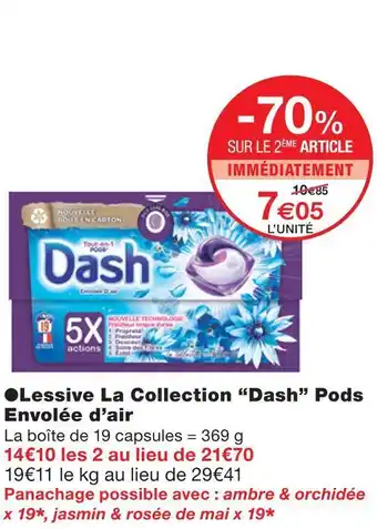 Monoprix Dash lessive la collection pods envolée d’air offre