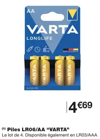 Monoprix Varta piles lr06/aa offre