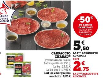 U Express Charal carpaccio offre