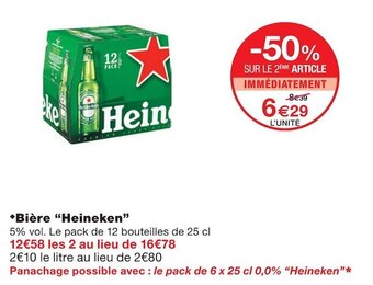 Monoprix Heineken bière offre