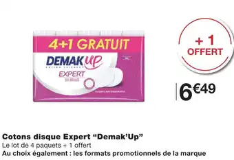 Monoprix Demak’up cotons disque expert offre