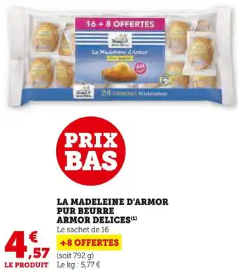 U Express La madeleine d'armor pur beurre armor delices offre