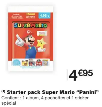 Monoprix Panini starter pack super mario offre