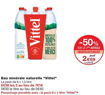 Vittel eau minérale naturelle